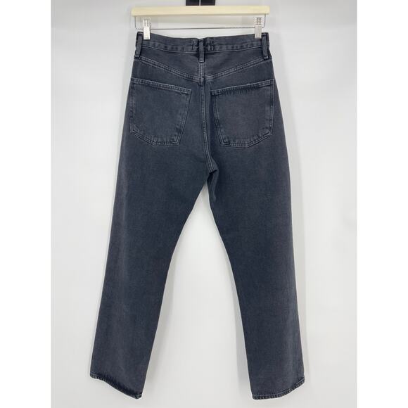AGOLDE | 90’s Mid Rise Loose Smokestack Black Straight Leg Jeans 25 - Picture 4 of 11